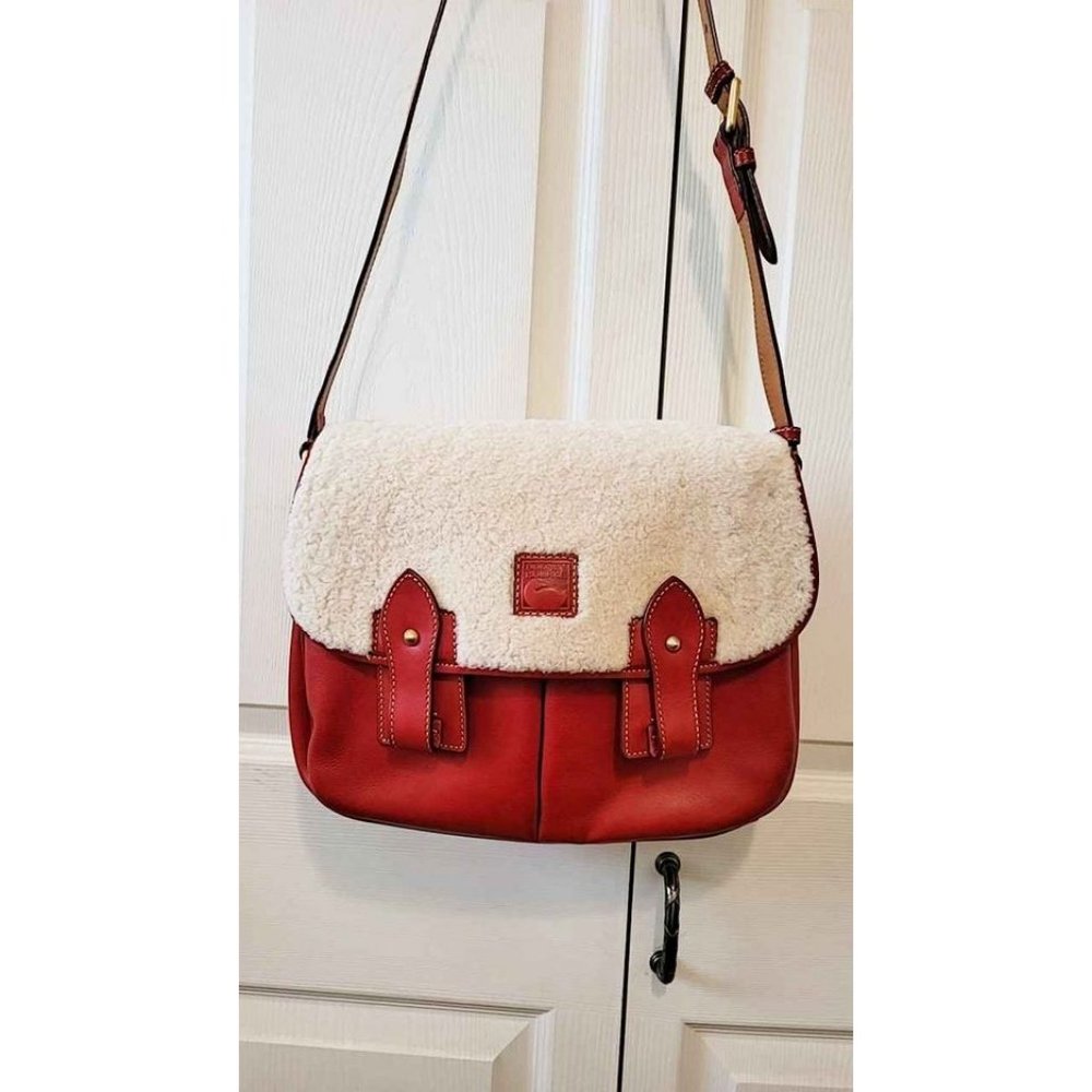 Dooney & Bourke Red Florentine Sherpa Saddle Crossbody Bag